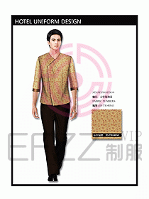 中餐服務(wù)員制服設(shè)計效果圖1105
