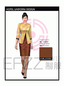 中餐服務(wù)員制服設(shè)計(jì)效果圖1109