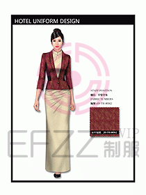 中餐服務(wù)員制服設(shè)計(jì)效果圖1112