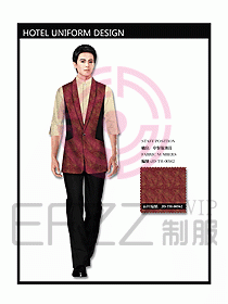 中餐服務(wù)員制服設(shè)計效果圖1114