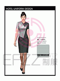 中餐服務員制服設計效果圖1118