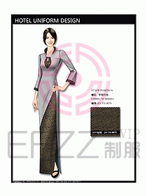 中餐迎賓制服設計效果圖572