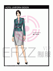 中餐迎賓制服設(shè)計效果圖575
