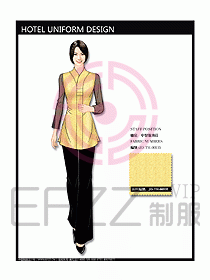 中餐服務(wù)員制服設(shè)計(jì)效果圖1130