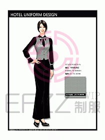 中餐服務員制服設計效果圖1134