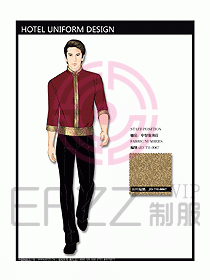 中餐服務(wù)員制服設(shè)計(jì)效果圖1135