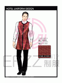 中餐服務(wù)員制服設(shè)計(jì)效果圖1139