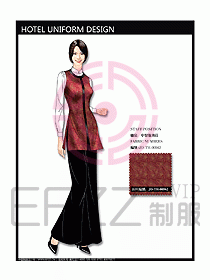 中餐服務(wù)員制服設(shè)計(jì)效果圖1140