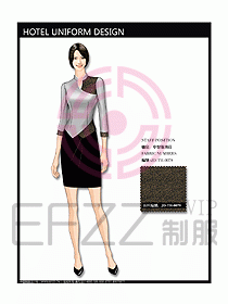 中餐服務(wù)員制服設(shè)計(jì)效果圖1141