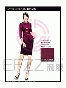 中餐服務(wù)員制服設(shè)計效果圖1145