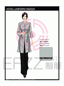 酒店中餐服務(wù)員制服效果圖1154