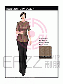 酒店中餐服務(wù)員制服效果圖1160