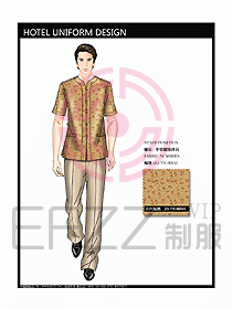 酒店中餐服務員制服效果圖1170