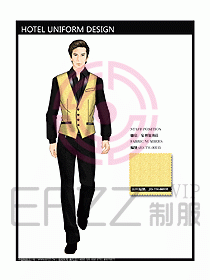 酒店中餐服務(wù)員制服效果圖1179