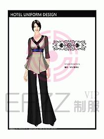 桑拿spa按摩技師制服779