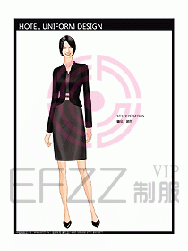 酒店總臺(tái)接待員制服設(shè)計(jì)效果圖432