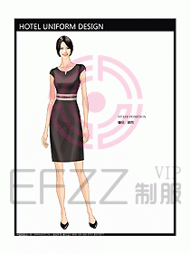 酒店總臺接待員制服設(shè)計效果圖433