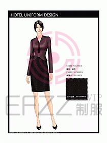 酒店總臺接待員制服設(shè)計效果圖435