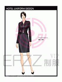 酒店總臺接待員制服設(shè)計效果圖434