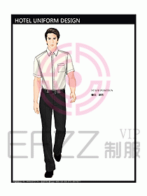 酒店總臺(tái)接待員制服設(shè)計(jì)效果圖439