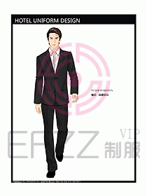 酒店總臺接待員制服設(shè)計效果圖436