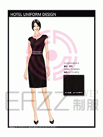 酒店總臺接待員制服設(shè)計效果圖438