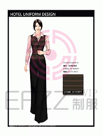 酒店中餐服務(wù)員制服設(shè)計(jì)效果圖1185