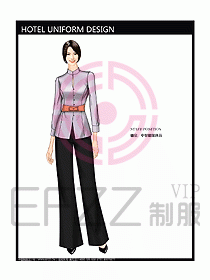 酒店中餐服務(wù)員制服設(shè)計效果圖1197