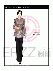酒店客服服務員制服設計效果圖304