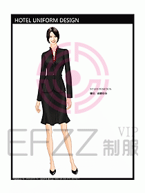 酒店前廳總臺制服設(shè)計(jì)圖444