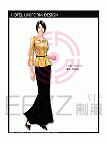 酒店西餐服務(wù)生制服設(shè)計圖721