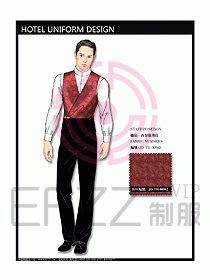 酒店西餐服務(wù)生制服設(shè)計(jì)圖742