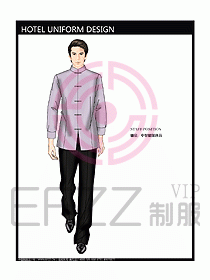 酒店中餐服務(wù)員制服設(shè)計(jì)圖1196