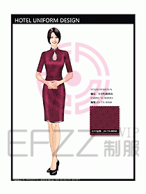 酒店中餐服務(wù)員制服設(shè)計(jì)圖1208