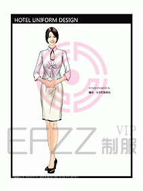 酒店中餐服務(wù)員制服設(shè)計(jì)圖1205