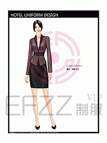 前臺服務生制服設計效果圖464