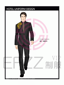 前臺服務生制服設計效果圖466