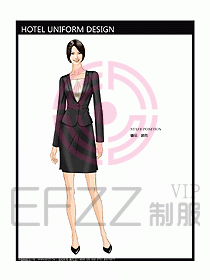 前臺(tái)服務(wù)生制服設(shè)計(jì)效果圖484