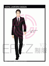 前臺服務生制服設計效果圖494