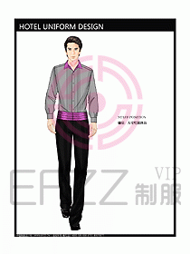 酒店西餐服務(wù)生制服設(shè)計(jì)圖755
