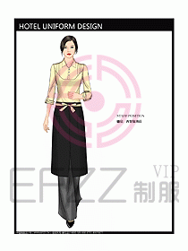 酒店西餐服務(wù)生制服設(shè)計圖757