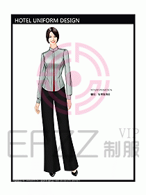 酒店中餐服務(wù)員制服設(shè)計(jì)圖1220