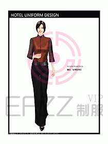 酒店中餐服務(wù)員制服設(shè)計(jì)圖1225