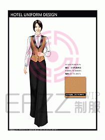 酒店中餐服務(wù)員制服設(shè)計圖1234