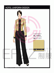 酒店中餐服務(wù)員制服設(shè)計(jì)圖1250