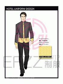酒店中餐服務員制服設計圖1256