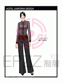 酒店中餐服務員制服設計圖1255