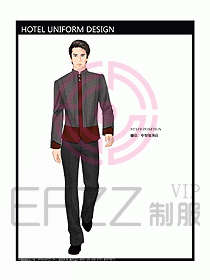 酒店中餐服務(wù)員制服設(shè)計(jì)圖1254