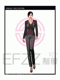 女時(shí)尚秋冬職業(yè)裝設(shè)計(jì)圖667