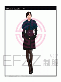 女職業(yè)裝OL大衣設(shè)計圖116